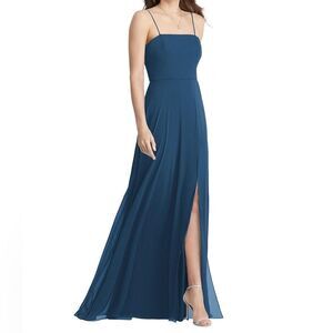 NWOT Lovely Elliott Square Neck Chiffon Maxi Dress with Front Slit  Women 18